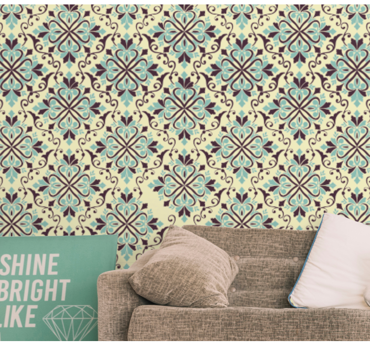 Tile wallpaper ornate tile design - TenStickers