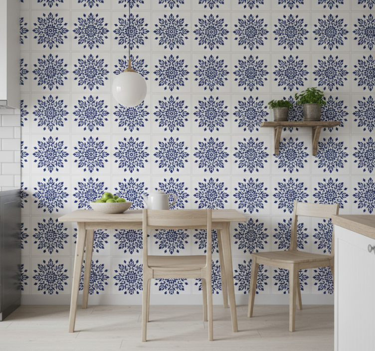 Tile wallpaper round classic design - TenStickers