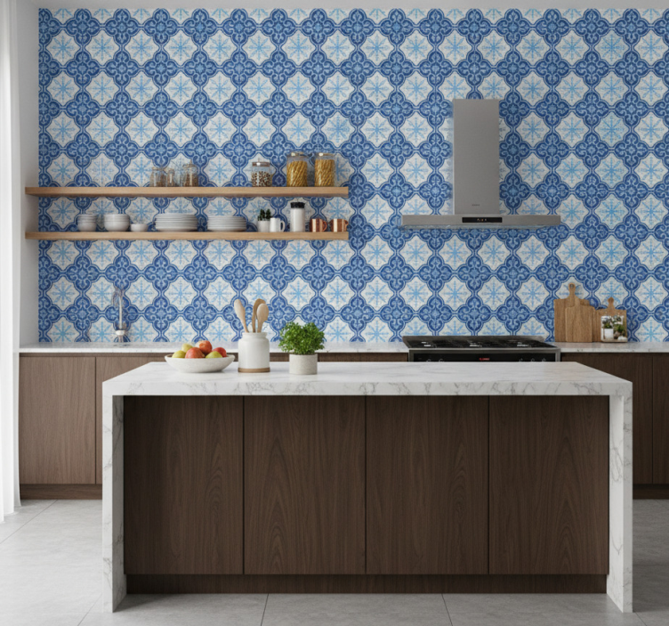 Tile wallpaper snowflake emblem - TenStickers