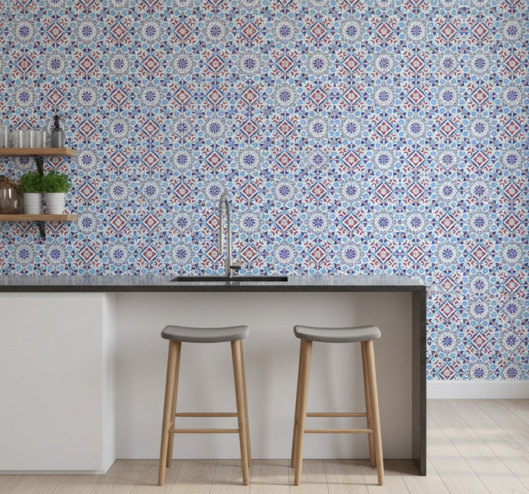 Tile wallpaper with ceramic design - TenStickers