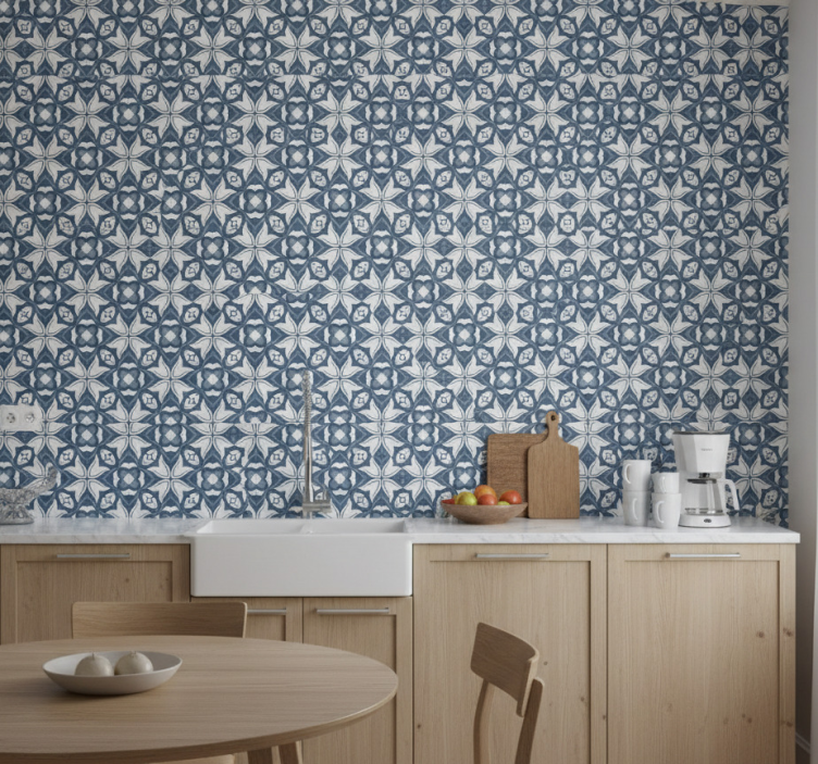 Tile wallpaper with elegant botanical designs - TenStickers