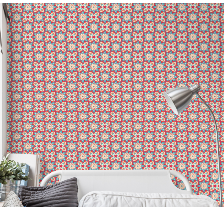 Tile wallpaper with tile inspired design - TenStickers