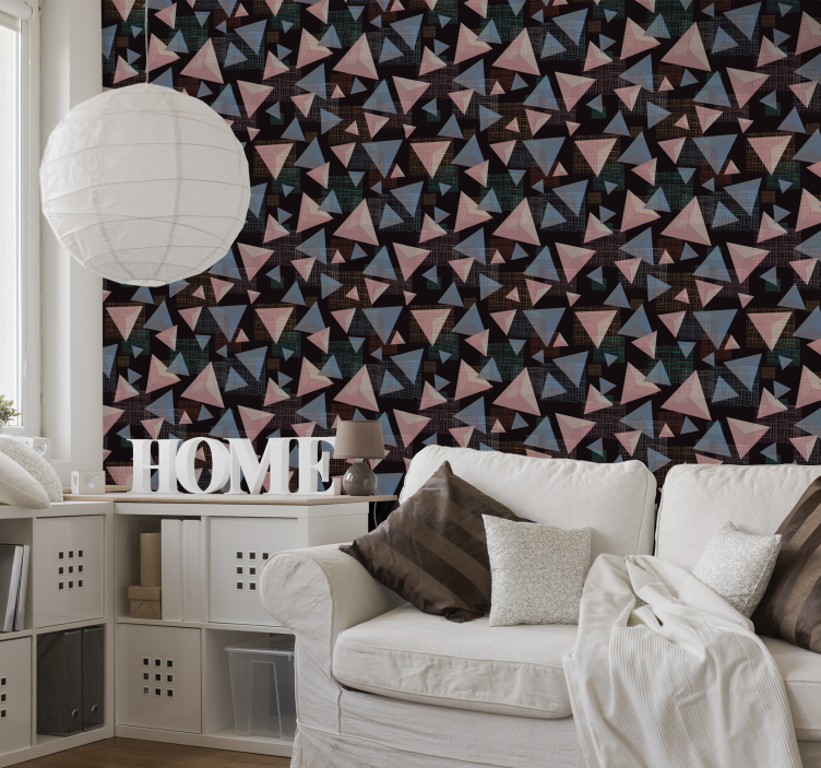 Triangular Complexity geometric wallpaper - TenStickers