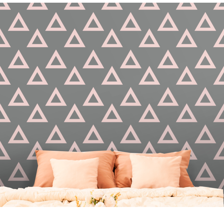 Triangular Motifs geometric wallpaper - TenStickers