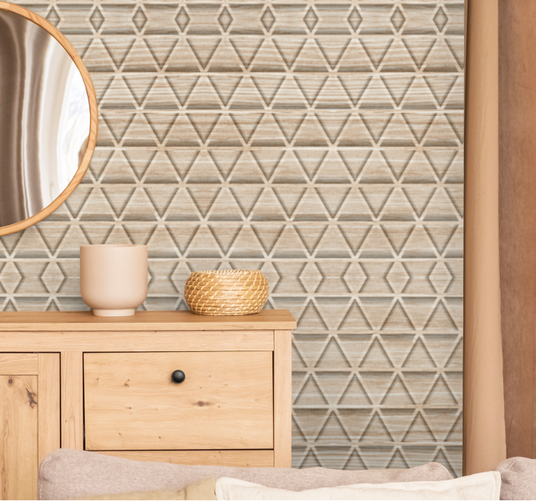 3D texture layers triangle wallpaper - TenStickers