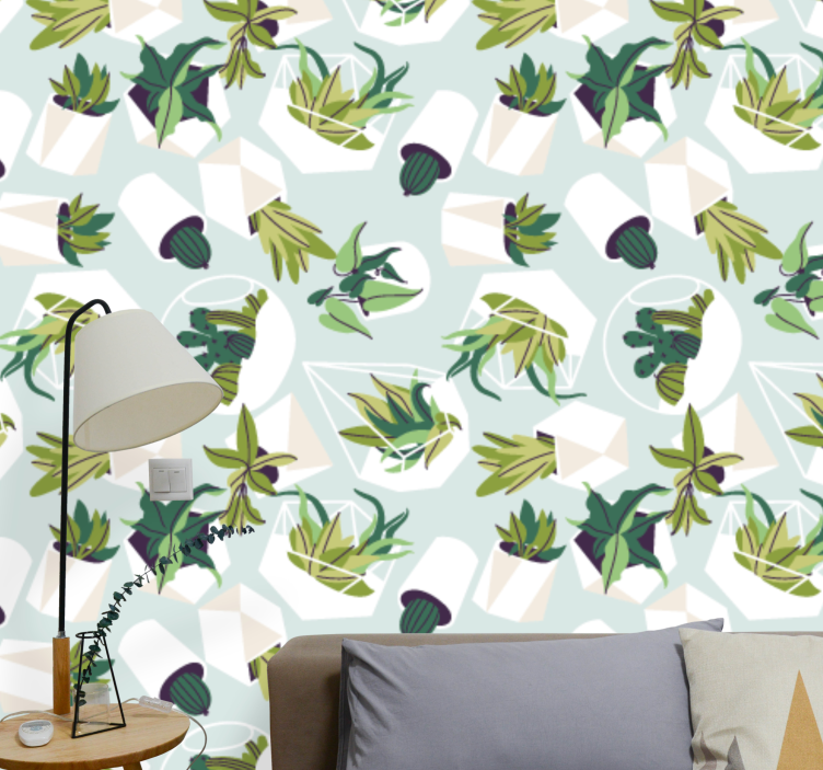 Tropical Foliage Patterns leaf wallpaper - TenStickers