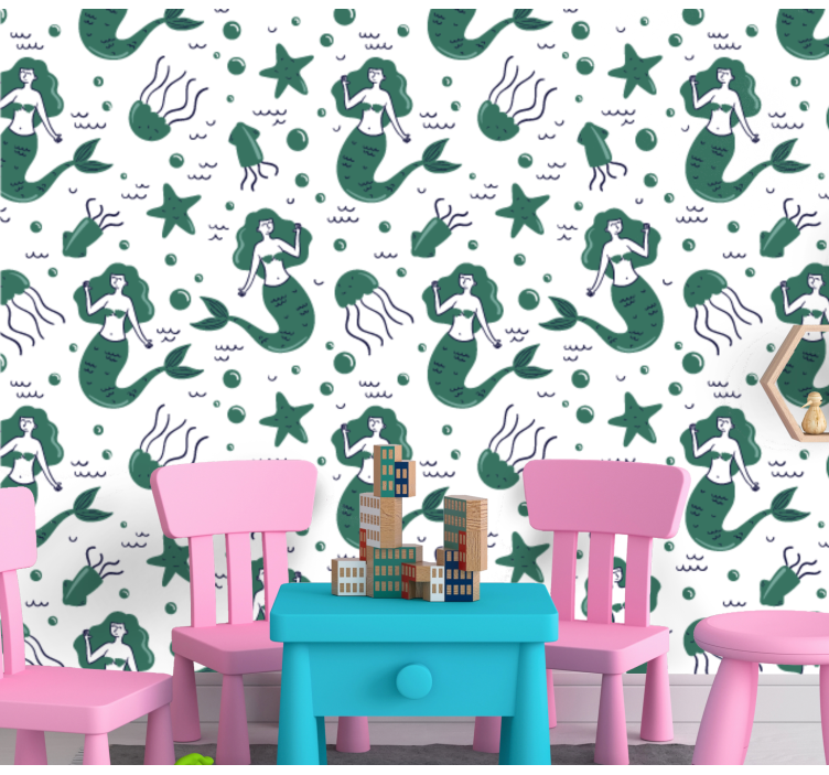 Underwater Mermaids nature wallpaper - TenStickers