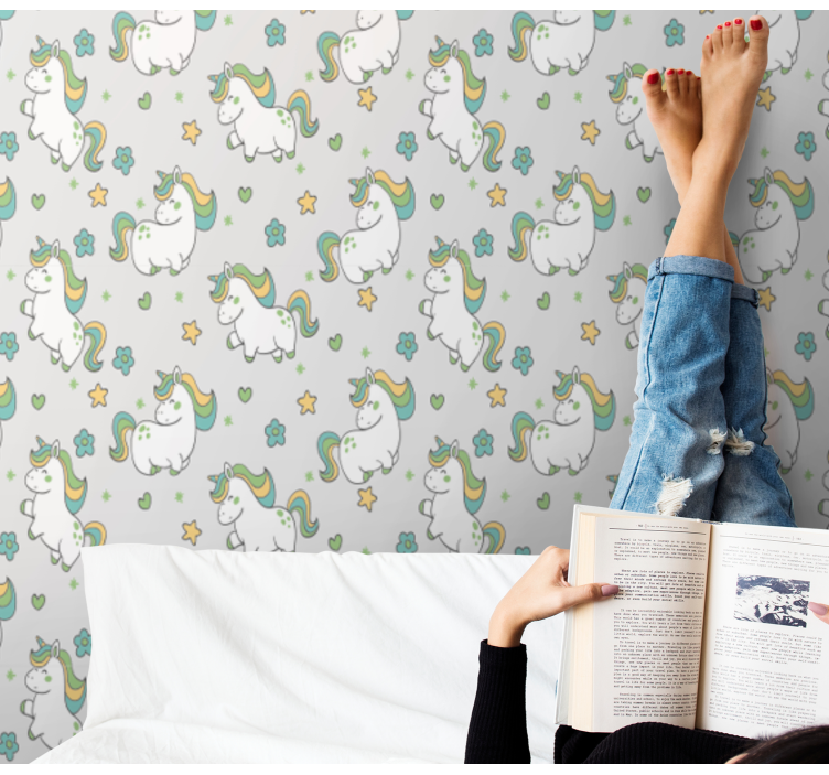 Unicorn Fantasy Kids wallpaper - TenStickers