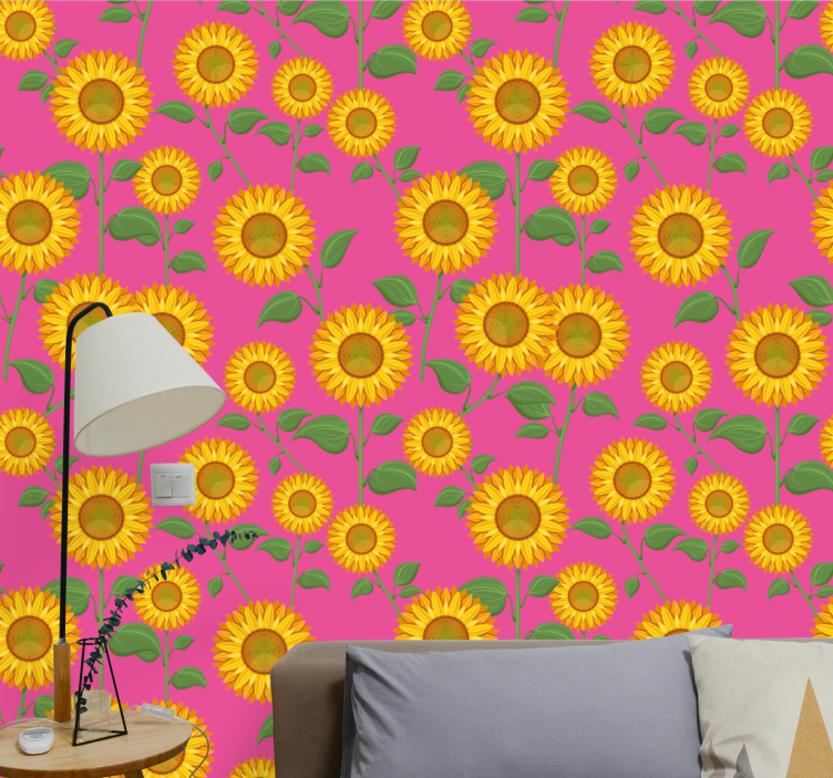 Vibrant Sunflower Display flower wallpaper - TenStickers