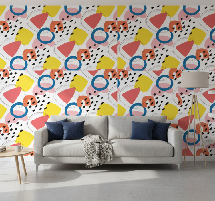 Vintage wallpaper geometric pattern art design - TenStickers