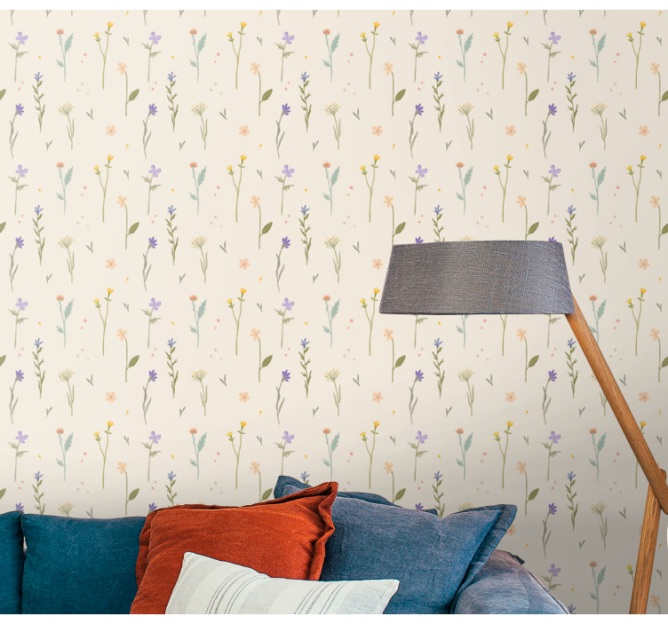 Wildflower Elegance flower wallpaper - TenStickers