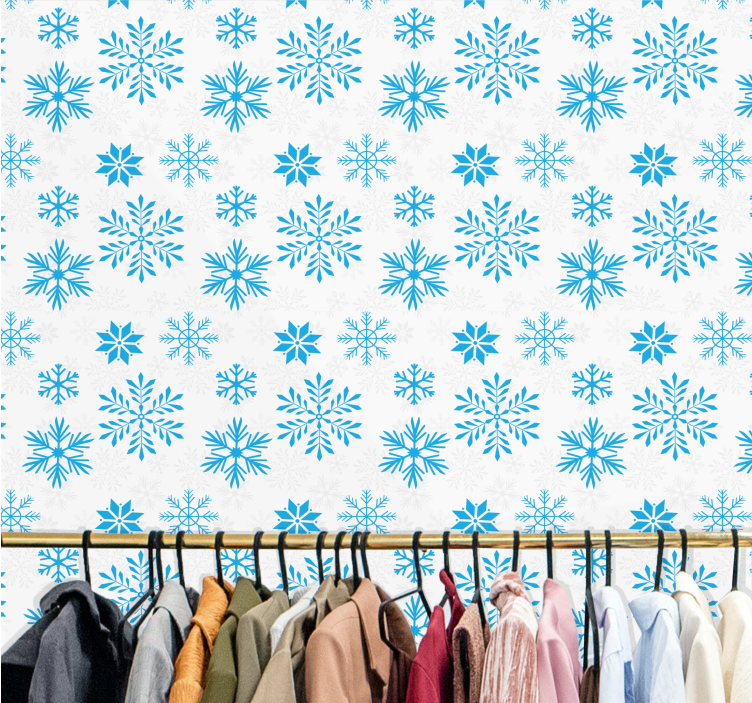 Winter Snowflakes christmas wallpaper - TenStickers