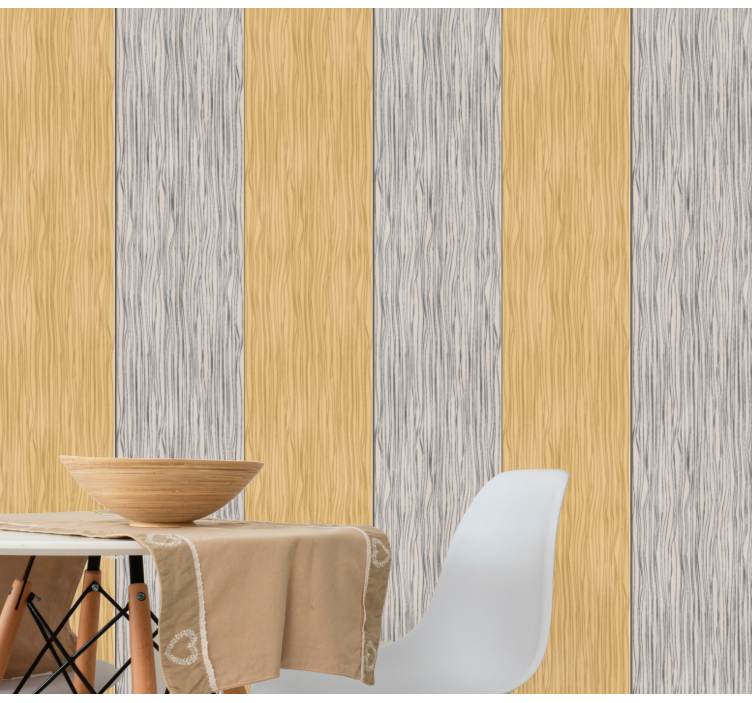 Wooden Stripe Pattern wood effect  wallpaper - TenStickers