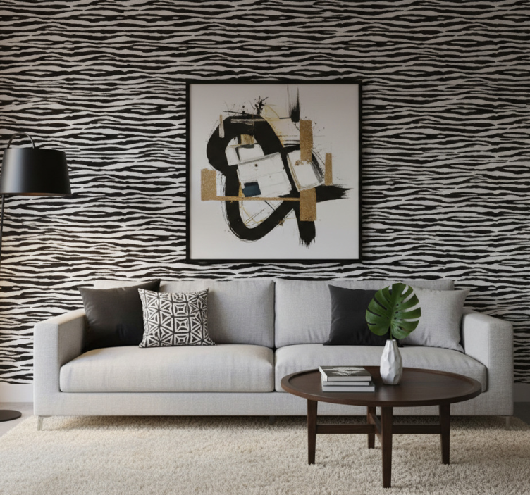 Zebra stripes animal wallpaper - TenStickers