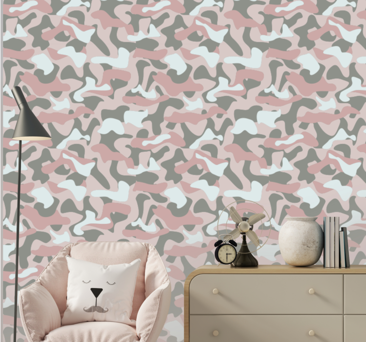 Zebra wallpaper camouflage zebra design - TenStickers