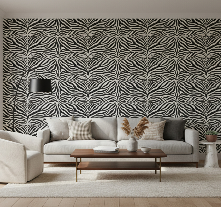 Zebra wallpaper realistic zebra pattern b0bqn1plvf - TenStickers