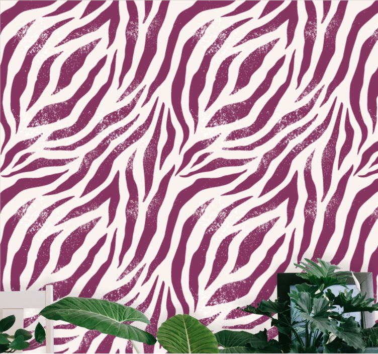 Zebra wallpaper zebra stripes - TenStickers