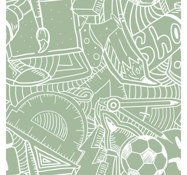green school chalk teenage bedroom wallpaper - TenStickers