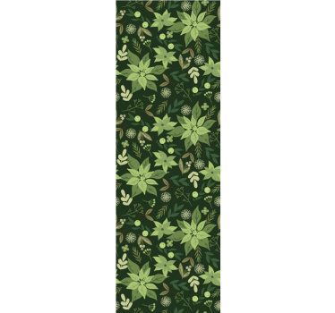 Green natural pattern leaf wallpaper - TenStickers