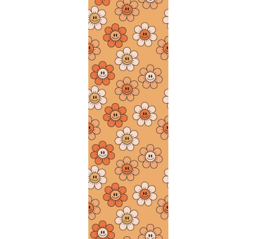 Smiling Floral Pattern flower wallpaper - TenStickers