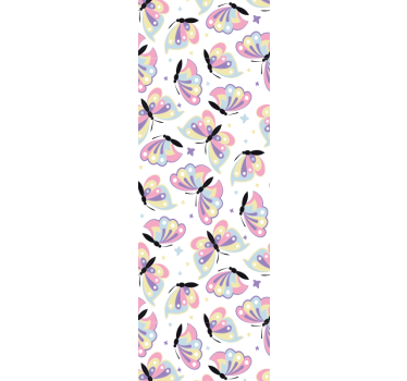 Flying colourful wings butterfly wallpaper - TenStickers