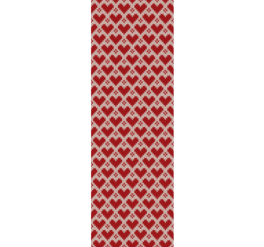 Hearts fabric design living room wallpaper - TenStickers