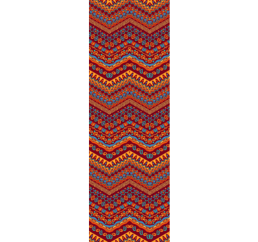 Vibrant geometric pattern living room wallpaper - TenStickers