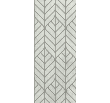 Leafy geometric design living room wallpaper - TenStickers