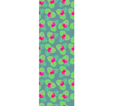 Exotic flowering leaves flower wallpaper - TenStickers