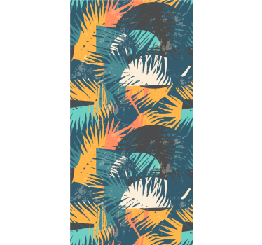 Abstract colorful palm trees jungle wallpaper - TenStickers