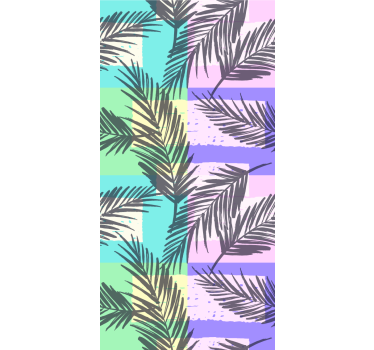 Abstract pastel palm trees jungle wallpaper - TenStickers