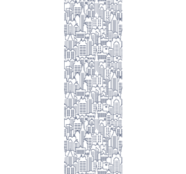 Urban Skyline Silhouettes city wallpaper - TenStickers