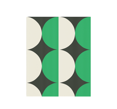 1970's emerald harmony vintage wallpaper - TenStickers