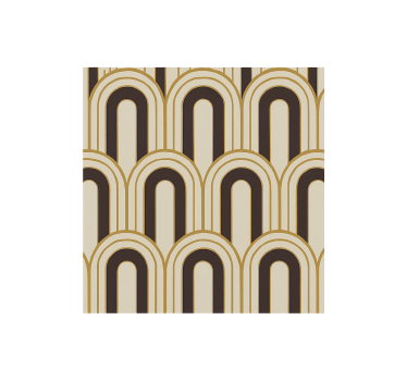 1970's Art Deco arches vintage wallpaper - TenStickers