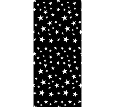 Star wallpaper in black and white elegance - TenStickers