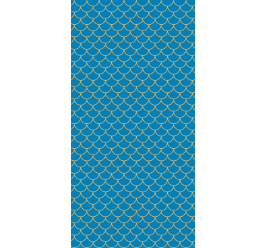 Living room wallpaper with scalloped patterned finish - TenStickers