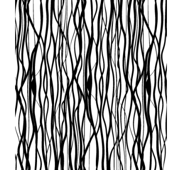 Living room wallpaper with thin black branches - TenStickers