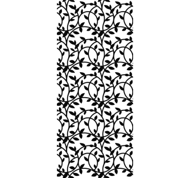 Living room wallpaper black and white branches - TenStickers
