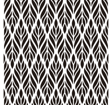 Living room wallpaper graceful black leaves - TenStickers
