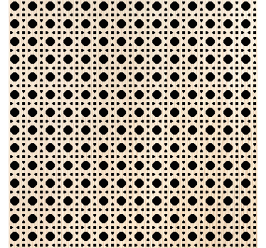 Living room wallpaper in light brown caning - TenStickers