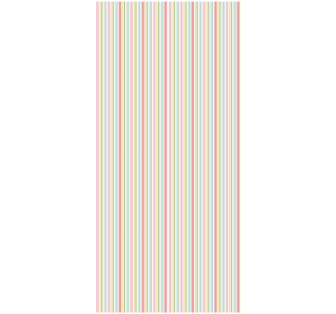 Living room wallpaper in horizontal pastel stripes - TenStickers