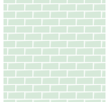 Green graceful pattern brick wallpaper - TenStickers
