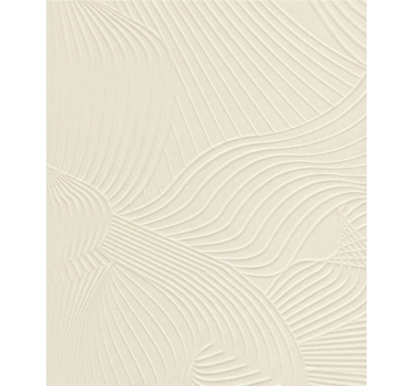 Living room wallpaper cream wavy embossed design - TenStickers