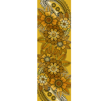 Ornamental flower wallpaper in paisley indian style - TenStickers