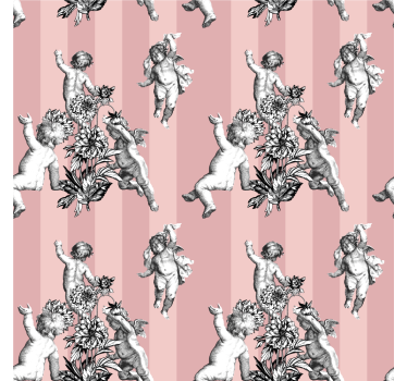 Vintage wallpaper french vintage striped pattern - TenStickers