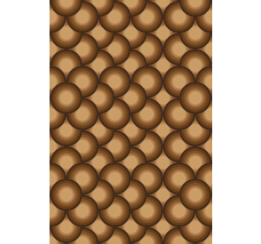 Vintage wallpaper brown suns - TenStickers