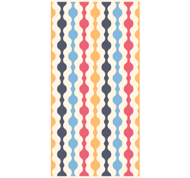 Vintage wallpaper in vibrant retro stripes - TenStickers