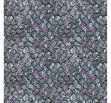 Stone wallpaper kawaii style irregular stones - TenStickers