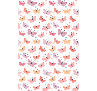 Butterfly wallpaper in butterfly pattern - TenStickers