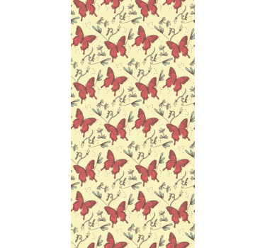Vintage butterfly wallpaper - TenStickers